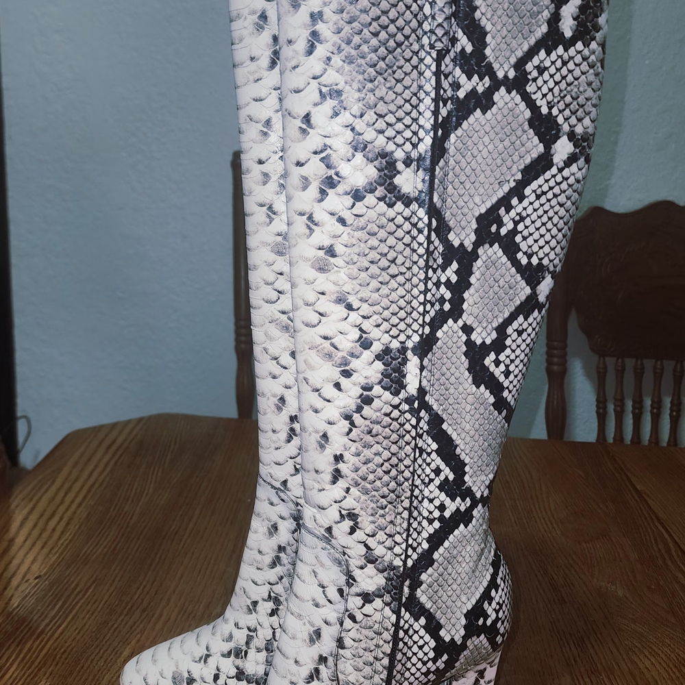 Carly Python Embossed Leather Boot